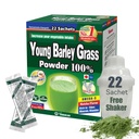 Yamamoto Kanpoh YAMAKAN Barley Grass Juice pulver, unge Barley Grass pulver rik på mineraler, vitaminer og plantebaserte protein for kvinner og menn, Grass Juice fra Japan, ikke GMO 22 greve