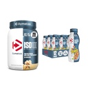 Bundle av Dymatize Performance Protein Shake, Fruity Pebbles (12 pakke) + ISO100 Whey Protein Powder Isolate, Gourmet Vanilla (20 serveringer)
