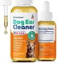 Pup Labs øreklar, naturlig hund ørerenser og infeksjon behandling for hunder, hundedråper for kløe, irritasjon, og Wax Build-Up, 1 oz flaske med dropper