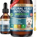 VICSOM naturlig hund Yeast infeksjon behandling for hunder, kløende hud og ørebehandling Naturlig støtte Allergi relief, hund Yeast infeksjon relief, støtte irritasjon, kløe og inflammasjon 60 ml