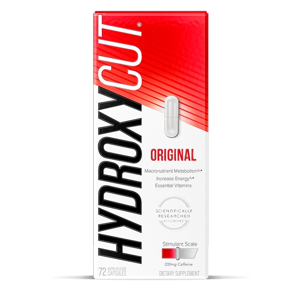 Hydroxycut opprinnelige - 72 Rapid-Recept Capsules - 200 mg Koffein - Økt metabolisme, Burn kalorier, Øk energi - for kvinner og menn