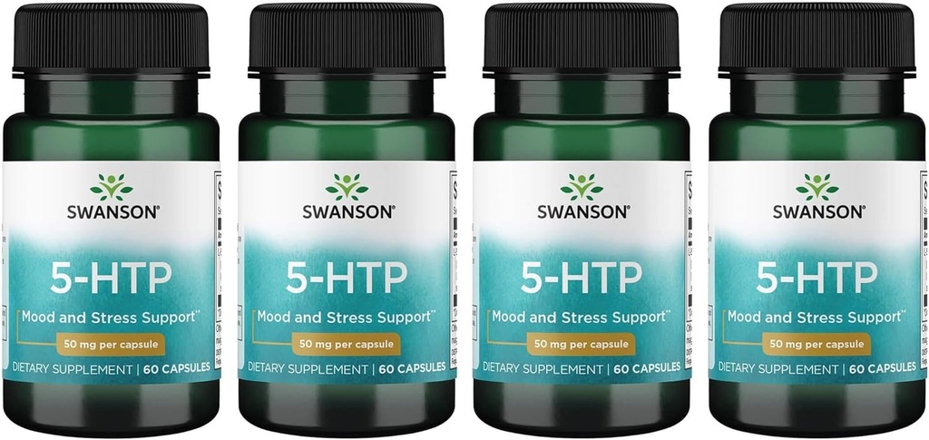 Swanson Amino Acid 5-Htp 50 Milligrams 60 kapsler (4 pakke)