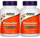Nå Mat Bromelain 2400Gdu/500mg, 120 Veg Kapsler (pakke på 2)