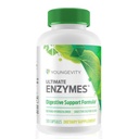 Youngevity Ultimate Enzymes® - Multi Enzymes for Digestion, Gas & Bleating Relief - Betaine HCl, Ox Bile, Pancreatine 10X, Papain 6M, Pepsin 1:3000 (120 Kapsler)
