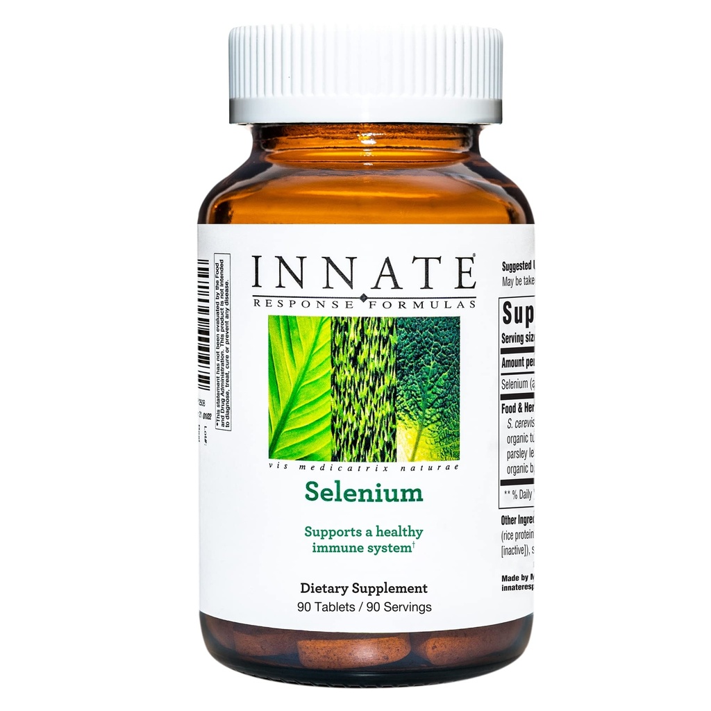 INNATE Response Formler Selenium - Mineral Supplement For Immune System Support - Vegan, Glutenfri og ikke-GMO - laget uten 9 Matallergier - 90 tabletter (90 Serveringer)