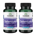 Swanson Selenium (L-Selenometionine) - Herbal Supplement som fremmer hjerte helse og prostata Helse - Kan støtte immunsystem & Thyroid helse - (300 kapsler, 100mcg Hver) (2 Pakke)