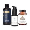 Quicksilver vitenskapelig ultravitamin flytende multivitamin med bioaktivt B-kompleks, vitaminer C, D, E og K (100 ml), pluss Dr. Shade Catalysert Mineral Complex & Bitters nr 9 for energi, Detox & Digestiv