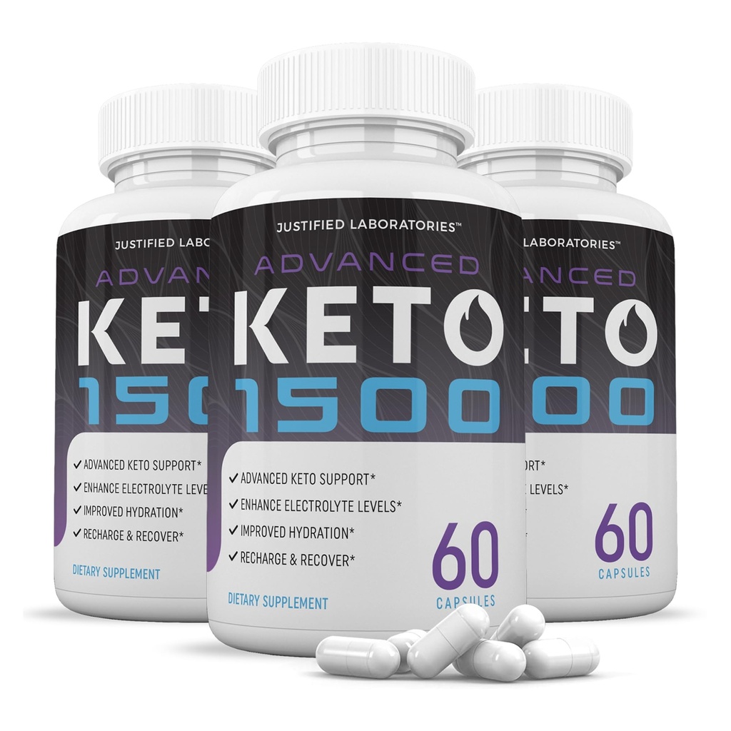 (3 Pack) Avansert Keto 1500 Keto piller 1275MG Ny og forbedret formel inneholder Apple Cider Vinegar Extra Jomfru Olive olje pulver Grønn Te Leaf 180 kapsler
