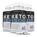 (3 Pack) Avansert Keto 1500 Keto piller 1275MG Ny og forbedret formel inneholder Apple Cider Vinegar Extra Jomfru Olive olje pulver Grønn Te Leaf 180 kapsler