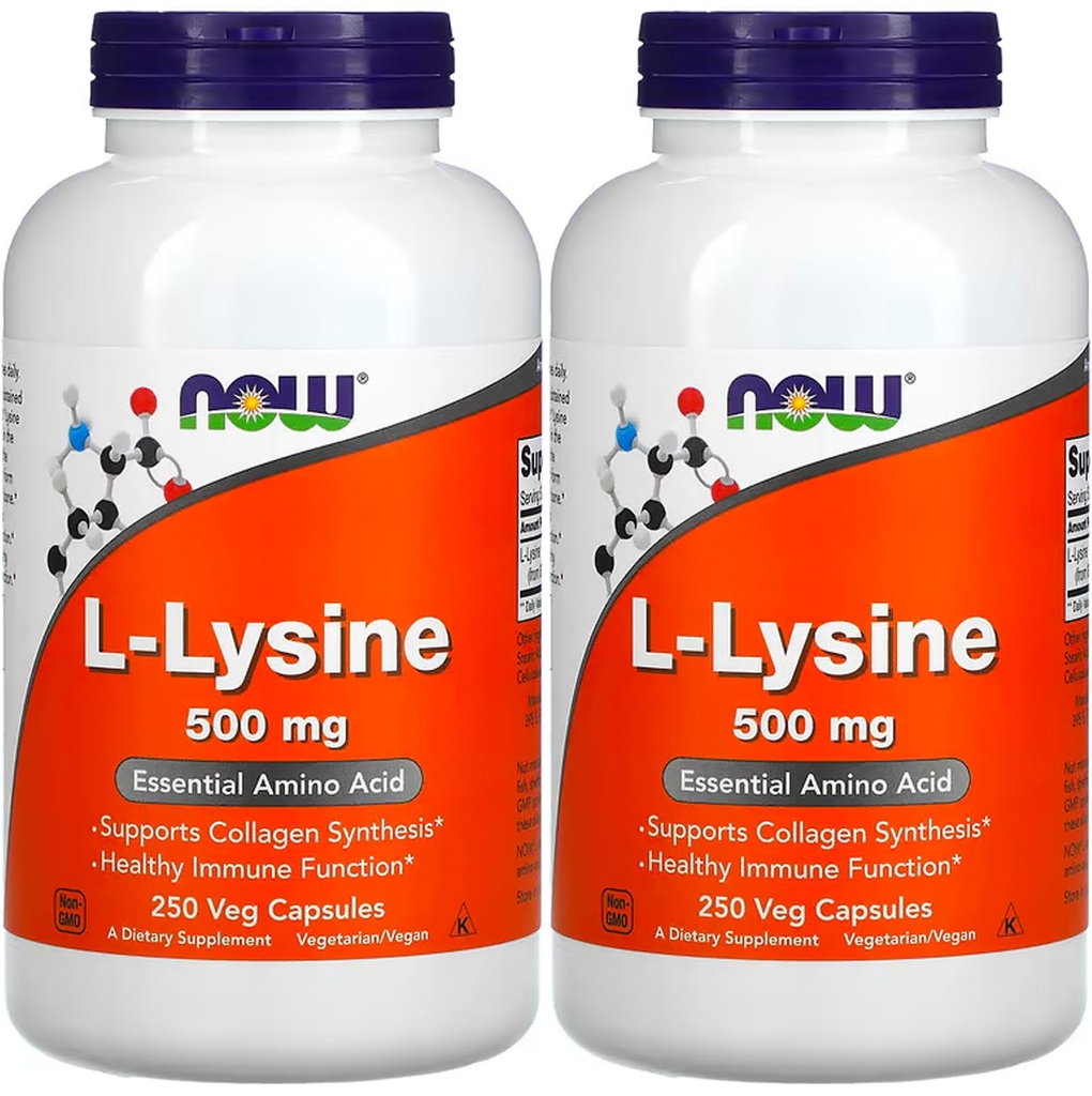 NU Mat L-lysin 500 mg, 250 kapsler (pakke på 2)