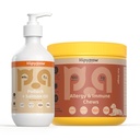 Hunde Hud og Allergi støtte Bundle: Fish Oil Omega 3 + Allergi relief Chews for kløende hud, immun & digestiv helse