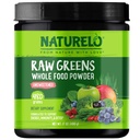 NATURELO Raw Greens Superfood Powder - Unsweeted - Økt energi, Detox, Forbedring Helse - Organic Spirulina - hvetebønner - Hele mat ernæring fra frukt og grønnsaker - 480 gram