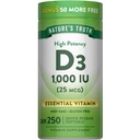 Naturens sannhet D3 1000 IU | 250 Softgels | essensiell vitamin D | Ikke-GMO & Glutenfri Supplement