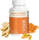 Golden Vitality Turmeric Curcumin Capsules - Platinum blanding med 95% Curcuminoids, Glukosamin, Chondroitin, MSM & BioPerine - Felles & Bone Support - 60 Count, 30 dagers forsyning