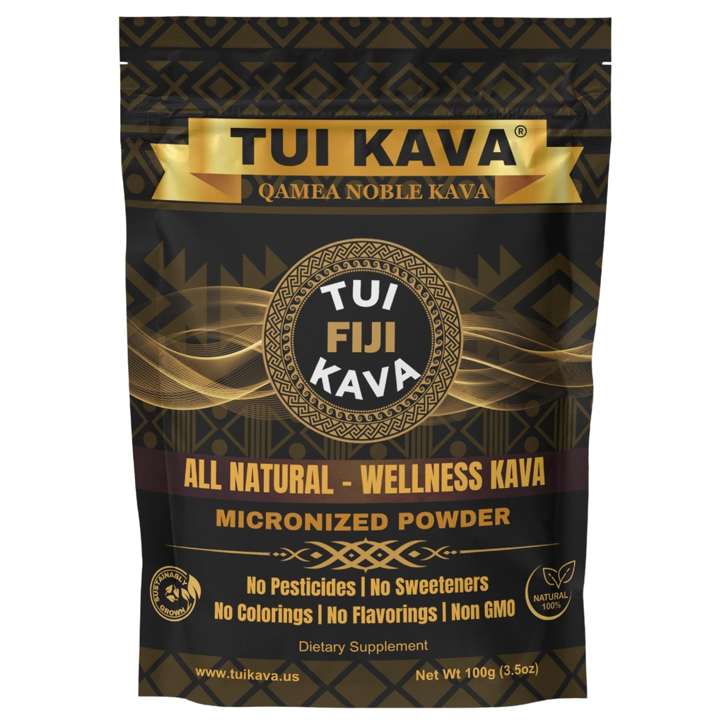 MICRONIZED Noble Kava Root Powder – 100g (3.5oz) Prøvestørrelse | Heady & Euforic | Naturlig Mood, søvn & stress støtte | Premium Fijian Kava for fokus & avslapning | NO STRAINING