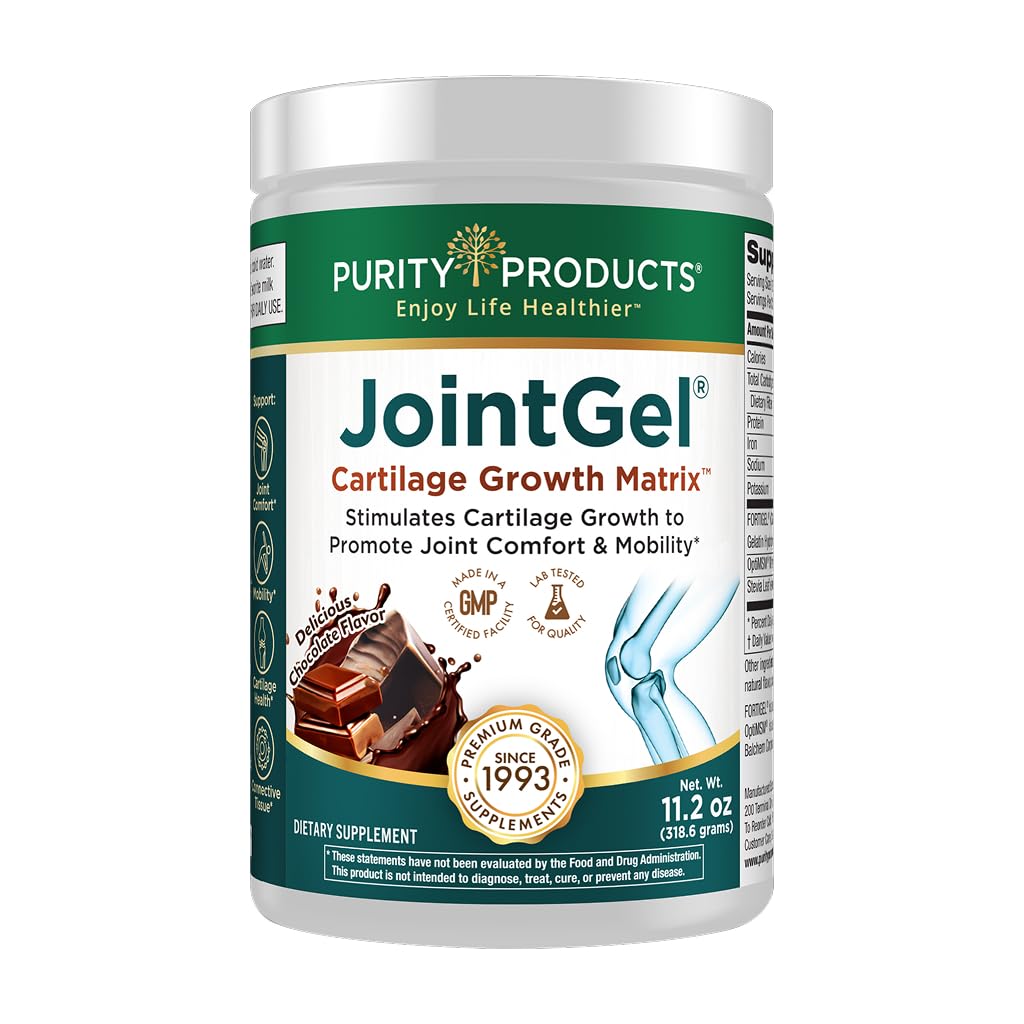 Renhetsprodukter JointGel Formula - Collage Peptider + MSM - støtter felles funksjon + Fleksibilitet mens forsterkning felles Cartilage - Dual Action - Daglig pulver - 30 Serveringer (30 Serveringer, sjokolade)