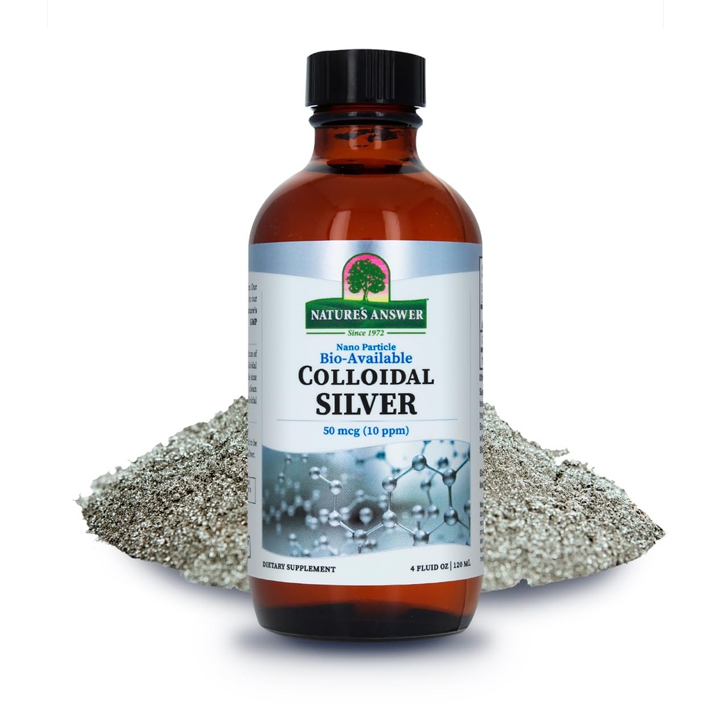 Colloidal Silver Liquid 10 PPM 50 MCG høy potens Superior elemental sølv flytende salve immunstøtte Supplement, 4 fl oz | Naturlig immunstøtte | Sikker dose | Høy effektivitet