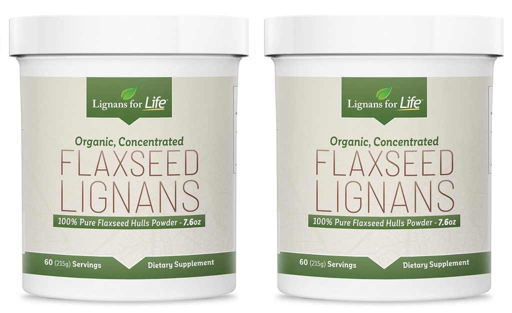 Lignar for livet - Naturlig bulk Ground Flaksfrø pulver - Omega 3 & 6 fettsyrer fylte høy fiber antioksidanter - støtte Sunn hjerte & hår, Sunn immunsystem - 60 Serverer 80 mg per fane, 2 Pack