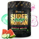 ALPHA LION Superhuman Pump Pre Trening pulver, koffein gratis og stimul gratis preworkout kosttilskudd, Nitric Oxid Booster, Muskel gevinster, energi og fokus (42 Serveringer, Muscle Melon Flavor)
