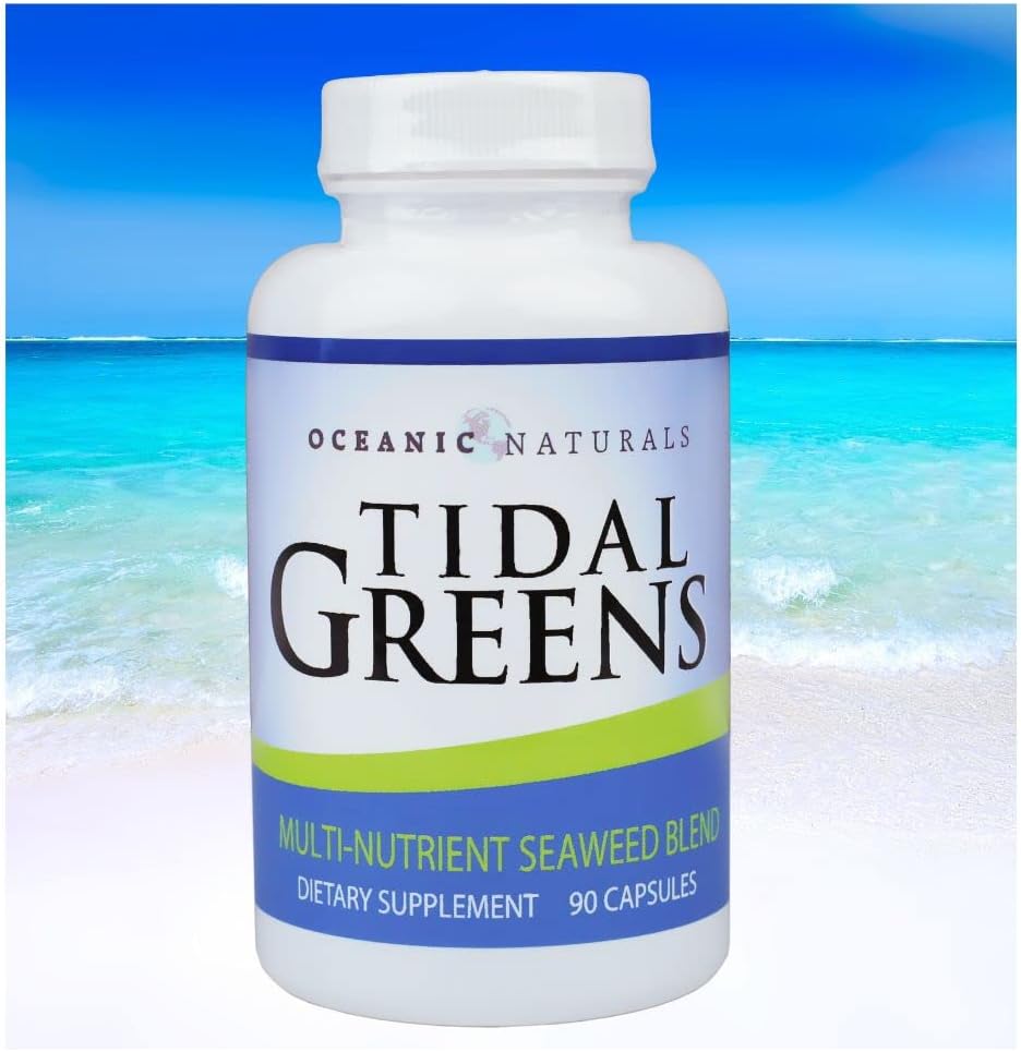 Tidal Greens Seaweed Supplement Naturlig kilde til jodin - Immun støtte Energi Velvære - 90 Vegetariske kapsler