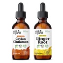Wild & Organic Ceylon Cinnamon Tinktur 2 fl oz & Ginger Root Tinktur 2 fl oz