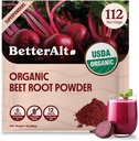 Bedre Alt Organic Beet Root Powder, USDA Certified - Nitric Oxid Supplement, Beet Juice Powder Supermat for Sunt Heart, Beetroot Supplement, Beetroot Powder - 112 Serveringer, 1 lb