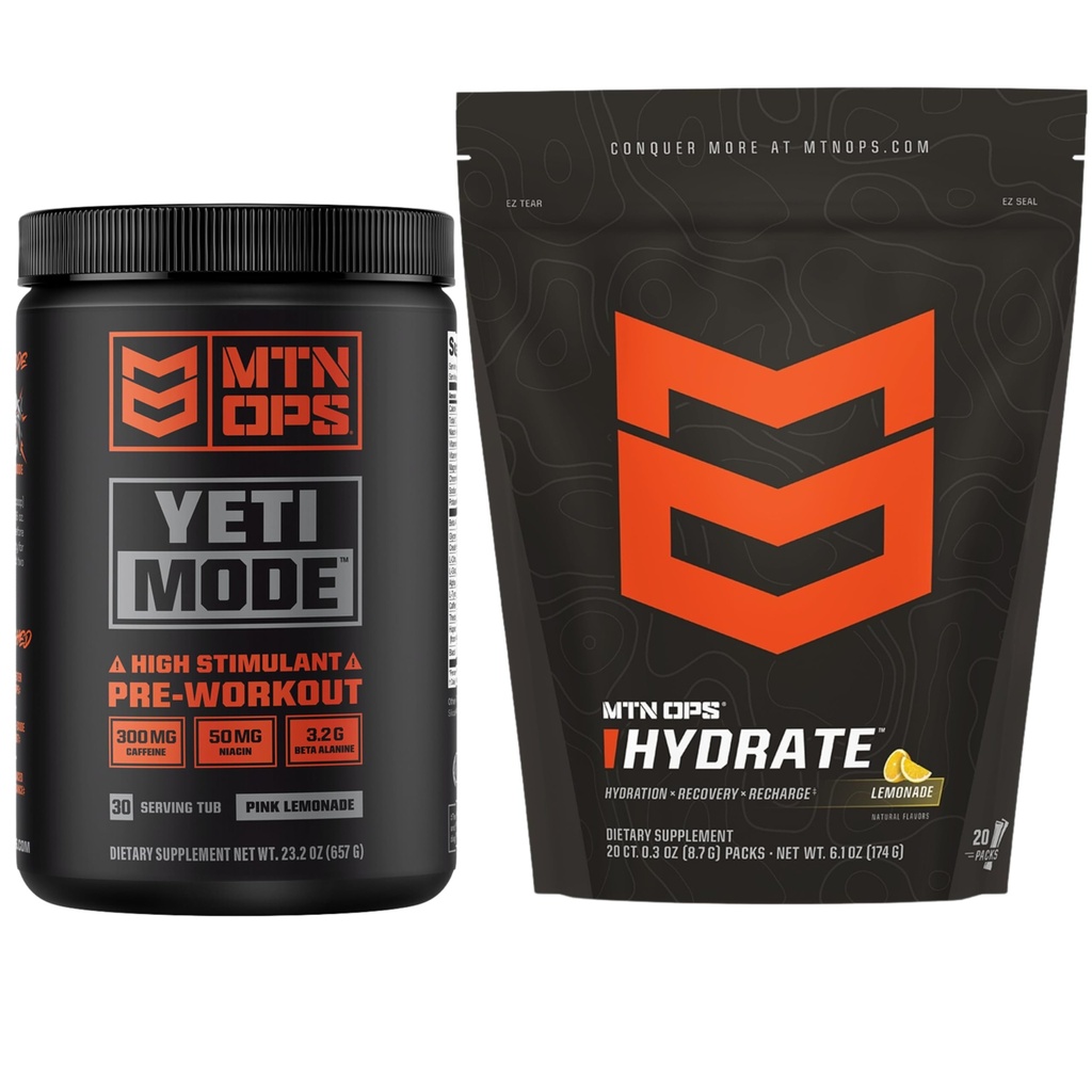 MTN OPS Yeti modus rosa lemonade + Hydrate lemonade bundle