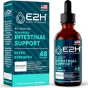 E2H Advanced Intestinal Support - Naturlig intestinal rengjøring og digestiv rengjøring Supplement - Wormwood og Black Walnut Extract - Ikke-GMO, Vegan - 2 Fl Oz