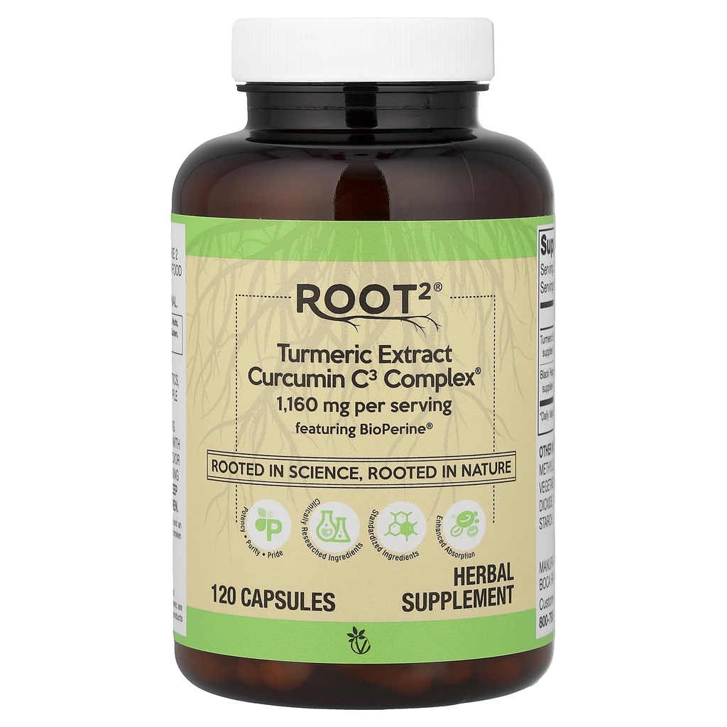 Vitacost Turmeric Extract Curcumin C3 Complex med Bioperine - 1.160 mg per servering - 120 kapsler