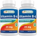 Best Naturals Vitamin B6 25 mg 250 tabletter (250 teller (pakke med 2))