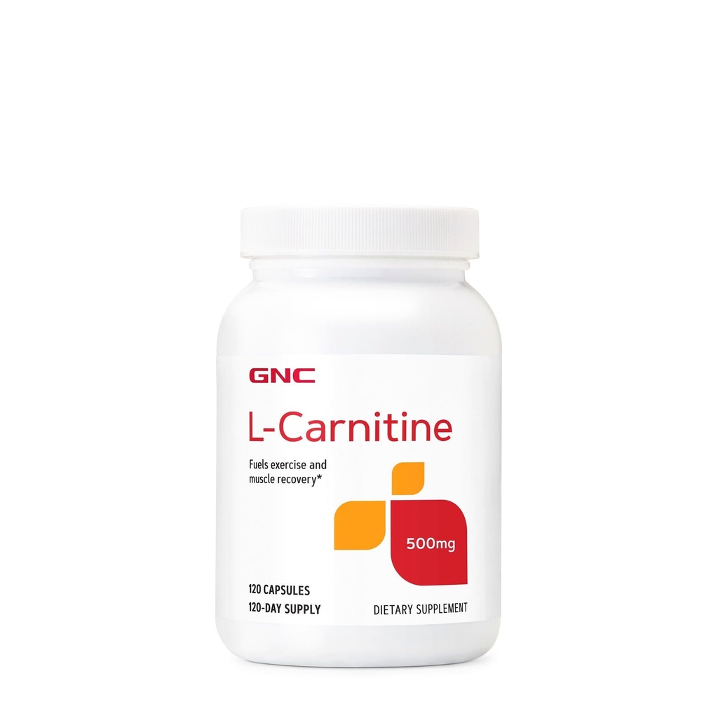 GNC L Carnitine 500mg Supplement, støtter muskel gjenoppretting, 120 serveringer