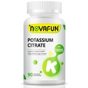 Kalium Citrat 1000mg, Kalium Supplement for benkramper, Muskel og hjerte helse, Vegan, Ikke-GMO, Glutenfri, 90 kapsler
