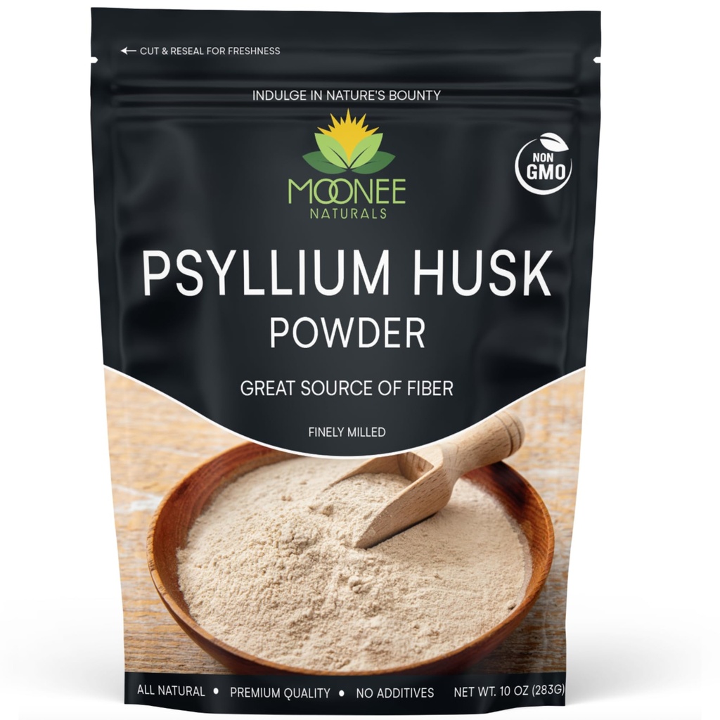 Psyllium Husk pulver (10 OZ), Glutenfri, Ikke GMO, Fin grunn, Ketovennlig (10 Ounce (70 Services))