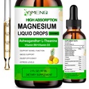 Liquid Magnesium Supplement, organisk 5-i-1 Magnesium Complex Drops 丨 Glykinat, Taurat, Oxid, Malate, Citrat w/L-Theanine, Ashwagandha for Cortisol, Søvn*, Stress, Muskel,