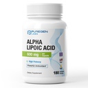 Puregen Labs Alpha Lipoic Acid 600 mg [høy potens] Total 360 Veggie Caps, Antioksidant støtte | Ingen skadelig tilsetningsmidler | Ikke-GMO, NO Gluten og Dairy, 600 mg per kapsel - laget i USA - 2 Pack