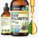 BIO KRAUTER Saw Palmetto ekstrakt - Vegansk så Palmetto for menn og kvinner - urinstøtte - alkohol og sukker gratis - 4 Fl.Oz.