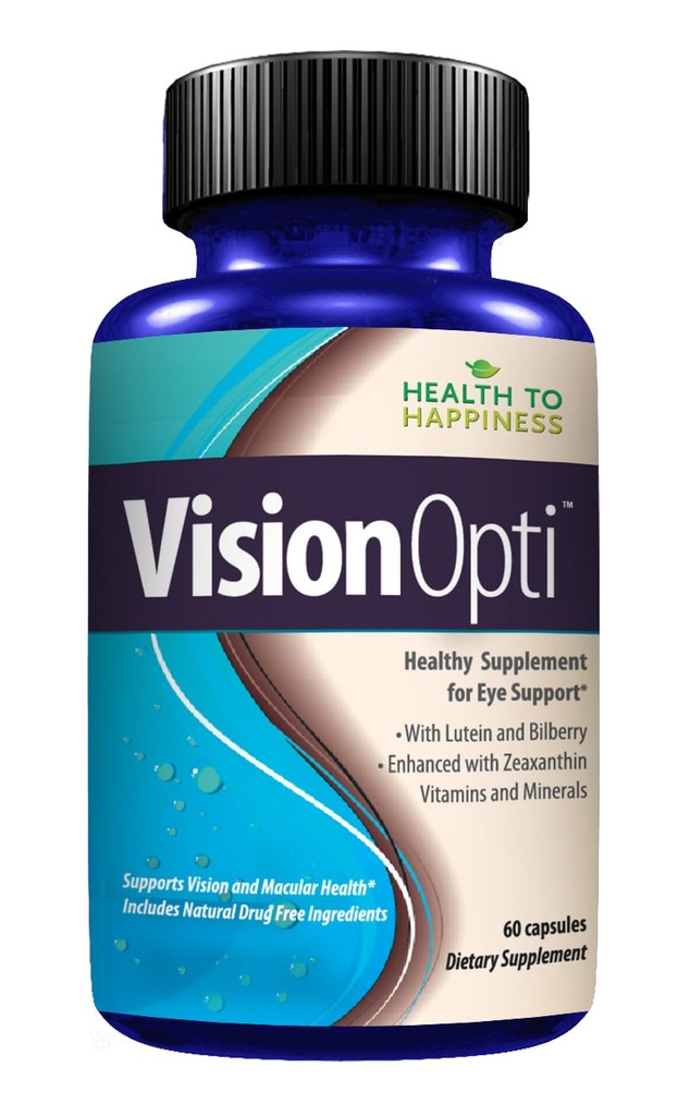 Vision Opti - Eye Health Supplement med Lutein, Zeaxanthin, Selenium, Sink og vitaminer A & C 60 Kapsler