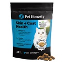 Cat Skin & Coat Helse Crunchy & Creamy Chews - Omegas, Vitamin C + E, Biotin Supplement, Soothes Hud og fremmer skinnende Coat, Katt kosttilskudd og vitaminer - Kylling (30-dagers Supply)