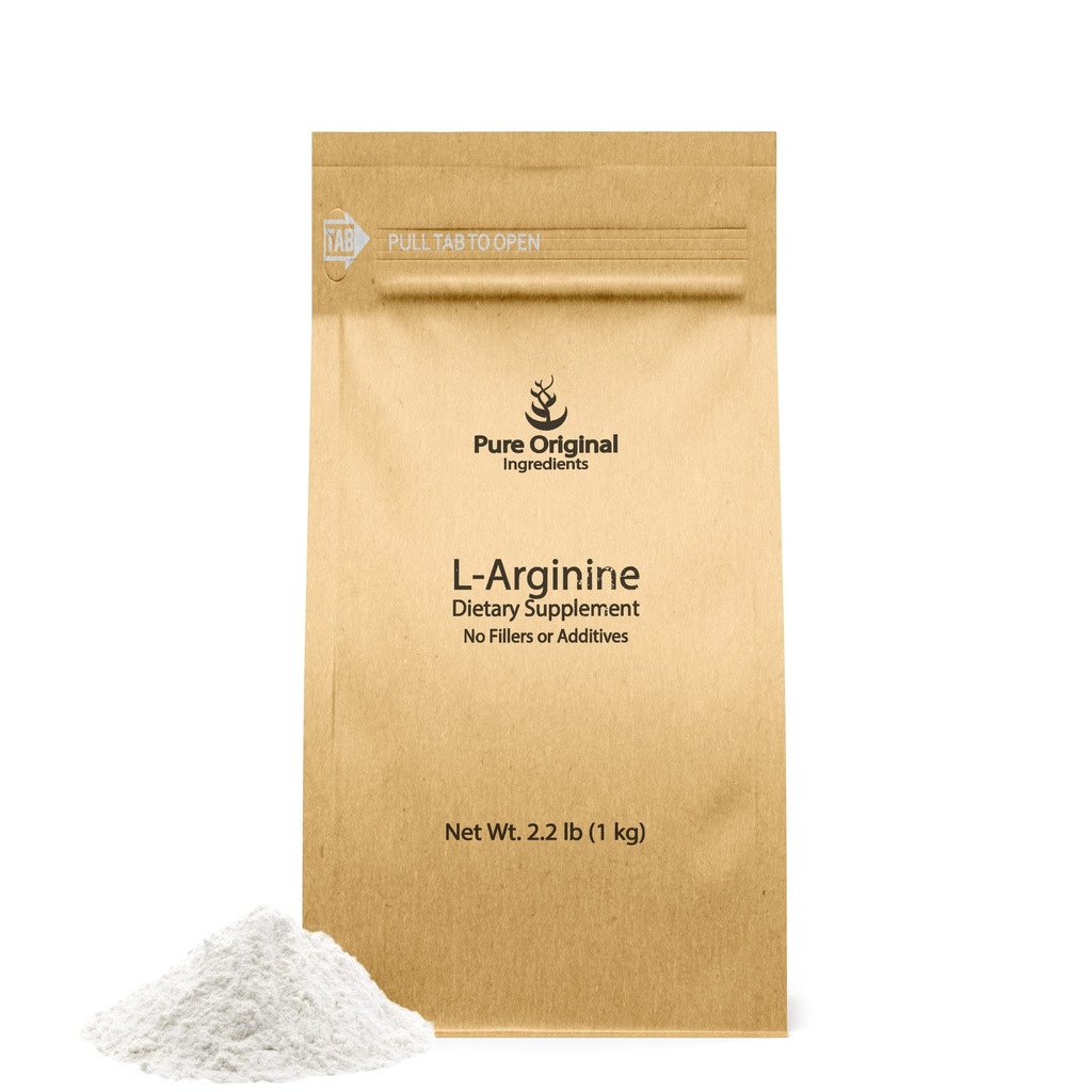 PURE ORGINALE INGREDIENTS L-arginin (2,2 lb) Rene, ingen fyllstoffer eller tilsetningsmidler