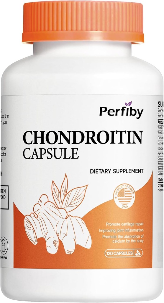 Glucosamine Chondroitin og MSM med Elderberry Extract - Felles støtte og immun helse supplement, 120 kapsler, 60 dagers forsyning