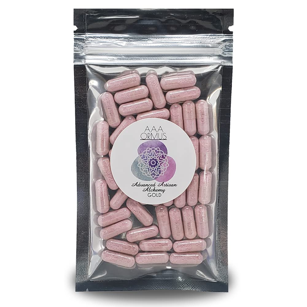ORMUS Gull - Colloidal Gold Capsules Vegan - Monoatomic Gold Ormus - Filosoferens stein - 45 Count Bag