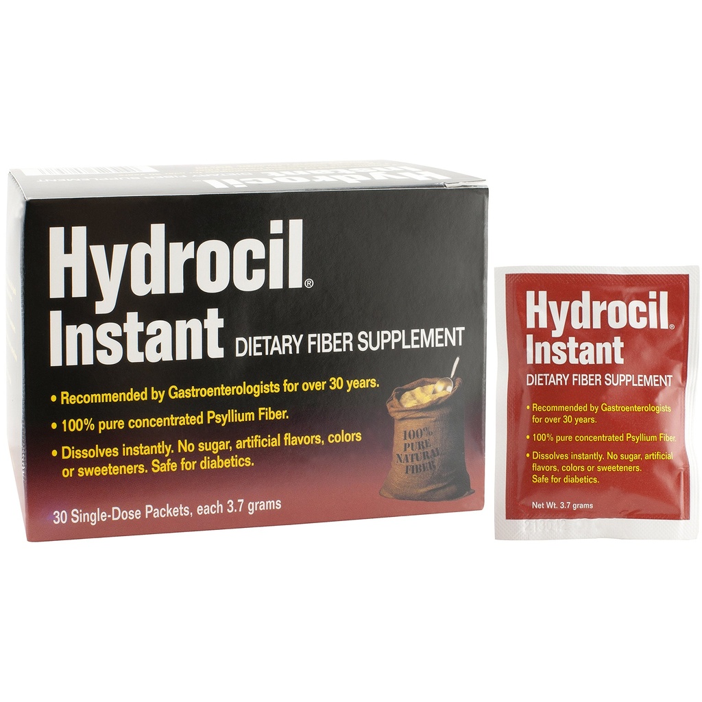 Diett Fiber Supplement, Psyllium Husk pulver, 30 enkelt-Dose pakker