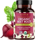 USDA Plant.O Premium Økologisk Beet Root Tabletter [1350mg Beets pulver] med svart pepper for ekstra absorpsjon - Nitric Oxid Supplement