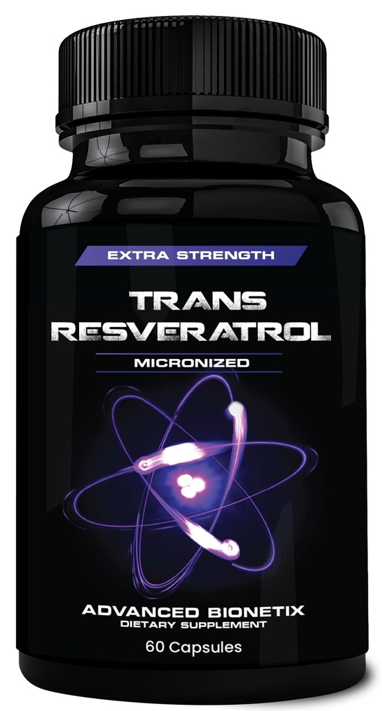 2X Potens Mikronisert Trans Resveratrol Supplement. 1200 mg per 2 kapsler. Høy absorpsjon Antioksidant formel. Fremmer anti aldring, kognitiv støtte og hjerte helse