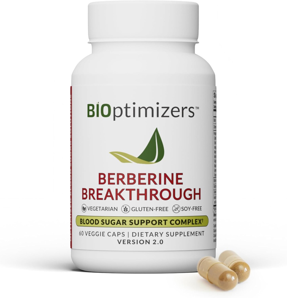 BIoptimilizere Berberine Breakthrough 2.0 Supplement, 60 Kapsler - Vegetarisk, Gluten- og soyafri