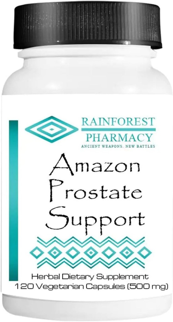 Prostata Support 120 Vegetariske kapsler - Prostata kosttilskudd for menn med Stinging Nettle Root & 9 Regnskog Botaniske