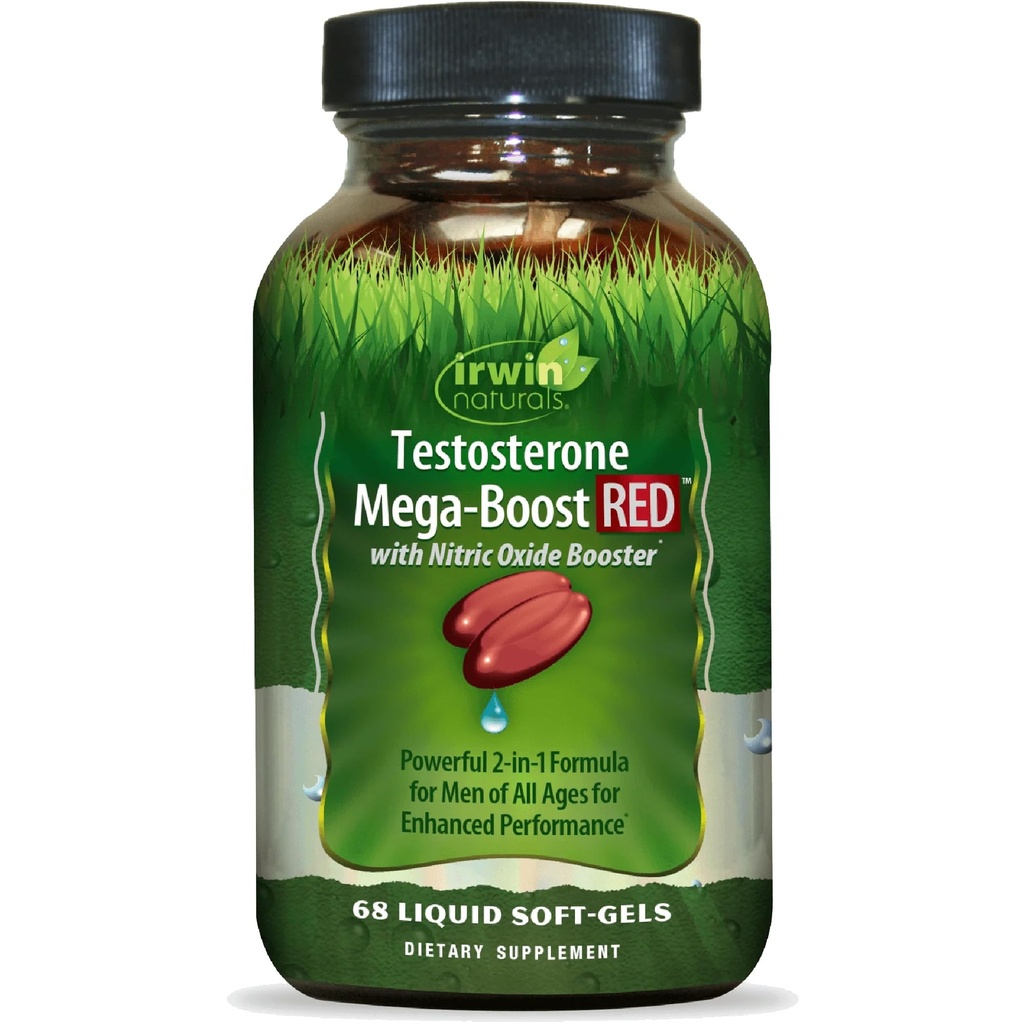 Irwin Naturals Testosteron Mega Boost Rød 68 Sgels