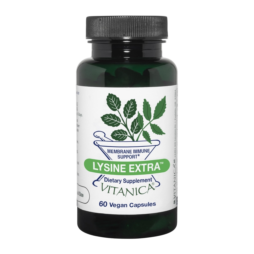 Vitanica Lysine Extra, Immunsystemstøtte, Vegan, 60 Kapsler