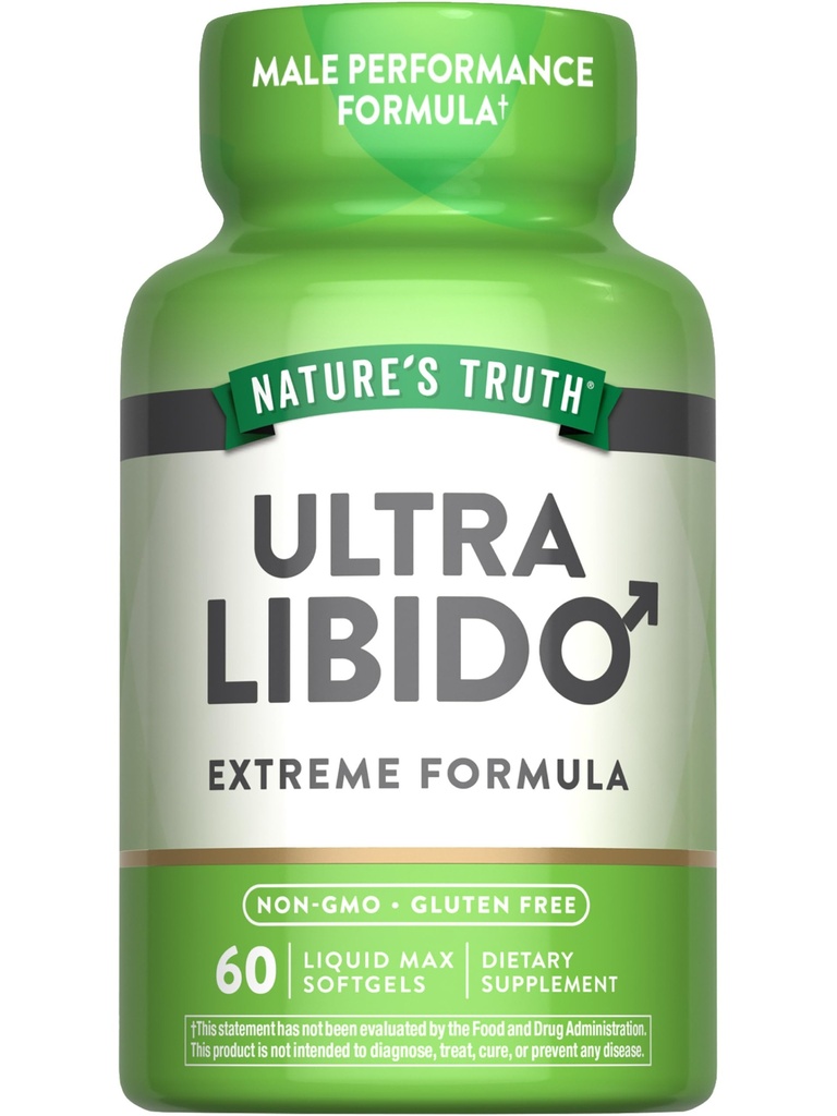 Naturens sannhet Libido Supplement for menn | 60 Softgels | Ikke-GMO & Glutenfri piller